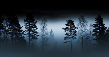 fog in the forest wallpaper