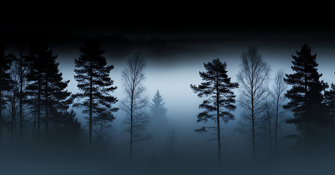 fog in the forest wallpaper