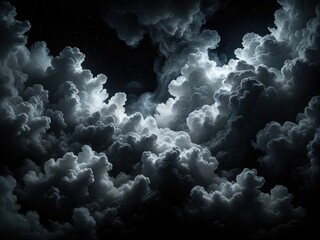 Dramatic Storm Clouds at Night: Ominous Sky Texture - Perfect for Backgrounds & Weather Concepts