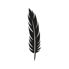 Obraz premium Mountain Merged Quill Pen Logo Showing Challenge Ambition and Artistic Literary Journey