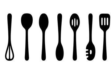 Kitchen tools collection featuring various utensils with a focus on cooking preparation techniques