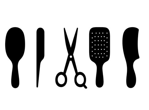 Essential tools for hairstyling and grooming in a salon setting