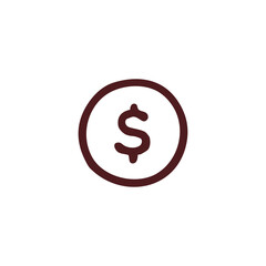 Dollar Sign Icon in Circle
