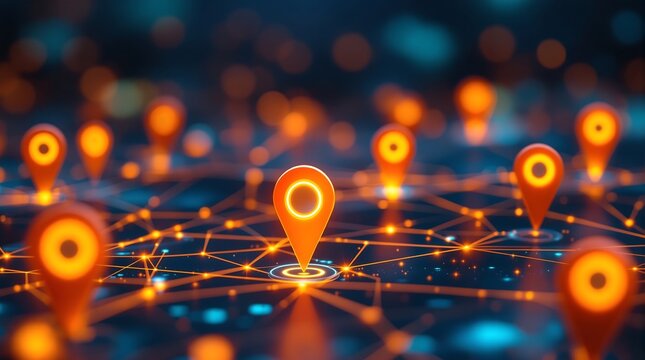 Network connection and digital technology abstract background - Powered by Adobe