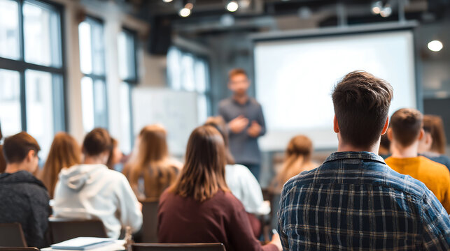 Presentation audience conference seminar students learning education - Powered by Adobe