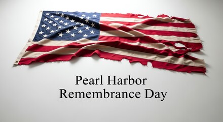 American flag with tears Pearl Harbor Remembrance Day