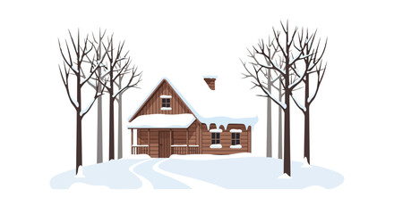 Winter snow family christmas holiday tree, an xmas gift decoration