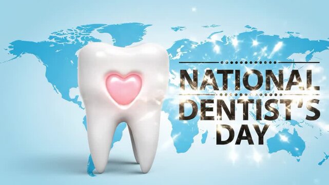National dentists day celebrated globally with a tooth graphic