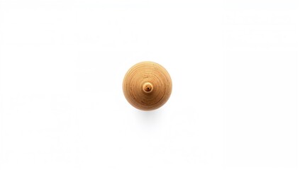 Wooden spinning top, a classic toy promoting fine motor skills and hand-eye coordination