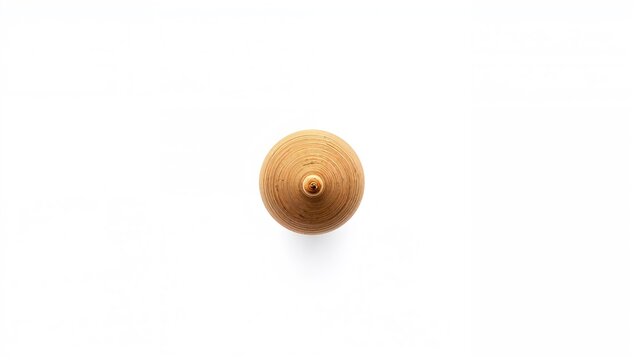 Wooden spinning top, a classic toy promoting fine motor skills and hand-eye coordination