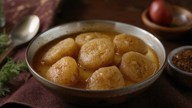 Kolak pisang, a traditional Indonesian dessert featuring bananas and sweet potatoes, highlighting a fiber-dense choice, Iftar