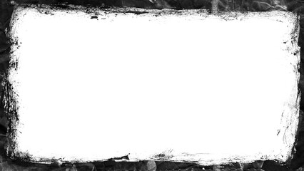 Distressed Grunge Frame with Rough Black Border