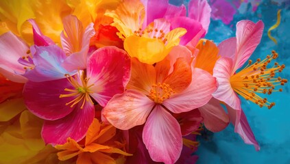 Abstract floral design with vibrant background, suitable for editorial use