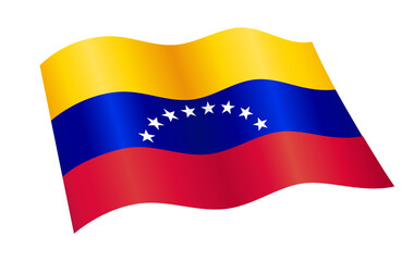 venezuelan flag of venezuela flying waving silk icon vector isolated on transparent background