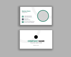 Business card template, Universal Vector Stationery for Marketing and Identity, Two-Sided Professional Business Card