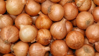 Onions arranged on a wooden surface, fiber-dense choice