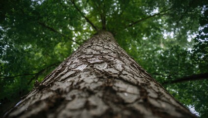 Tree trunk viewed from above, showcasing natural textures, risk of erosion