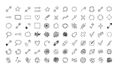 Fototapeta premium Hand drawn doodle icon set