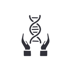 Protecting Dna With Gentle Hands Genetic Code Symbol
