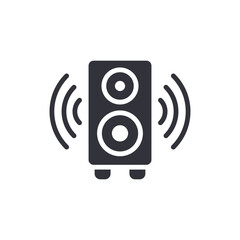 Sound Speaker Icon Audio System Design Element Symbol