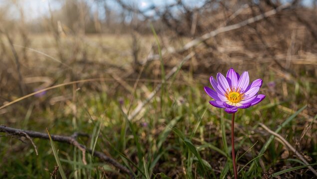 Pasque Flower, vibrant spring bloom backdrop, nature's beauty, seasonal change