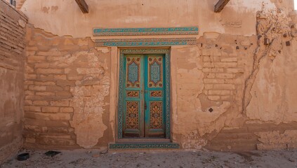 Vibrant entrance at a traditional heritage village, showcasing architectural beauty and cultural significance
