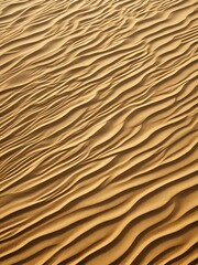 Golden Sand Dunes: Abstract Texture of Desert Landscape, Wavy Patterns, Warm Tones, Nature Photography, Scenic View