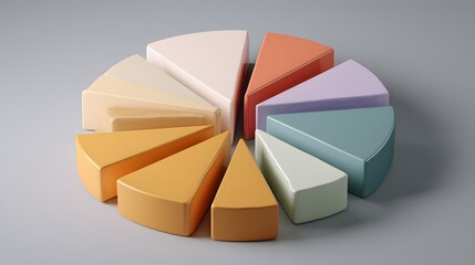 Obraz premium elegant modern chart of allocation percentages