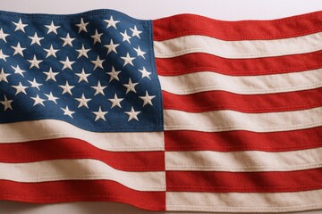 Fototapeta premium American Flag Close-Up: A Symbol of Patriotism, Independence, and National Pride for Celebrations and Memorials