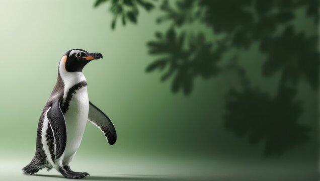 Captivating African Penguin Portrait - A Study in Black and White.