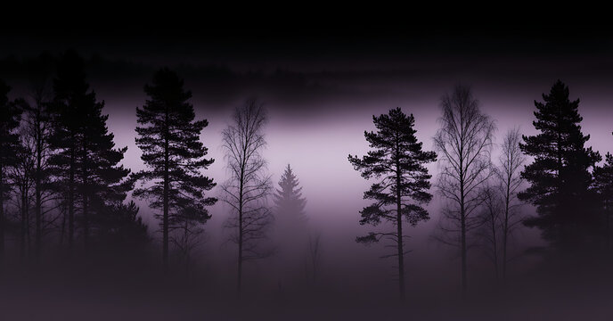 fog in the forest wallpaper
