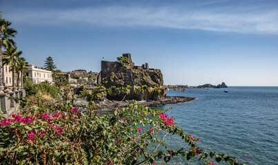The Castello Normanno ("Norman Castle"), or Castello di Aci ("Castle of Aci") is a castle in Aci Castello, 10kms north of the centre of Catania, Sicily. Built in the 11th century on Byzantine ruins.