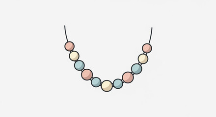 Pastel beaded necklace jewelry fashion accessory handmade craft beadwork string delicate elegant style diy design