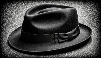 Iconic Black Fedora Hat: Classic Style and Mystery Personified for Vintage Fashion & Elegant Attire