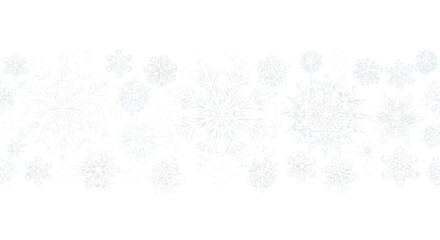 Subtle winter snowflake border