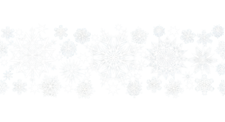 Subtle winter snowflake border