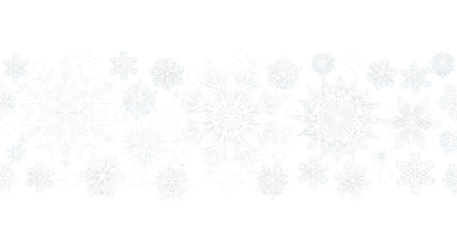 Subtle winter snowflake border