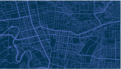 Objeto inteligente Abstract Blue City Map 