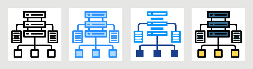Data Structure Icon Collection Set Multiple Style