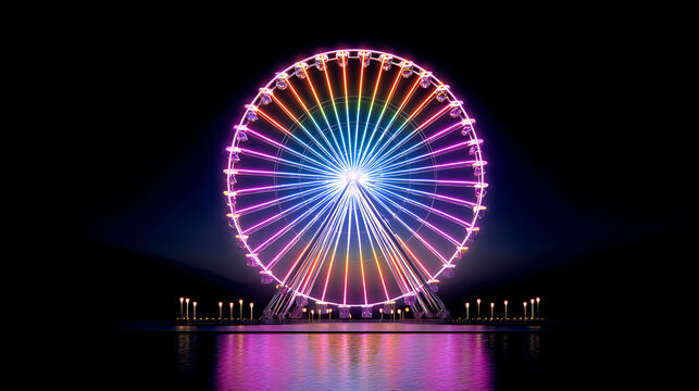 ferris wheel at night