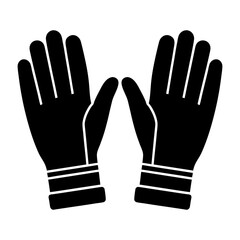 Minimal Men’s Gloves Illustration with Ribbed Wrist on White.