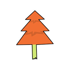 Fototapeta premium christmas tree vector illustration