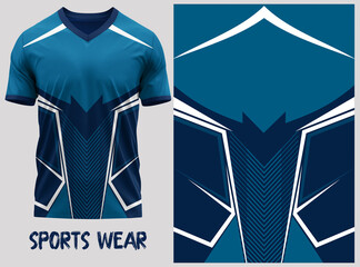 jersey design, jersey texture, sports wear, jersey design for Sublimation print, T-shirt V-neck Short sleeve. With knit jersey fabric and rib neck texture ( 3d rendered )