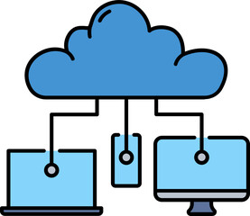 Cloud technology line icon