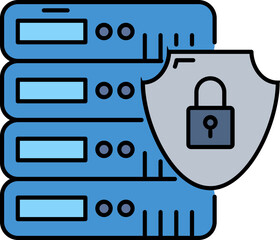 Server protection line icon
