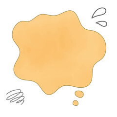 悩みや不満、悲しい気持ちを表現する吹き出し。モヤモヤした気持ちを表すフレーム。