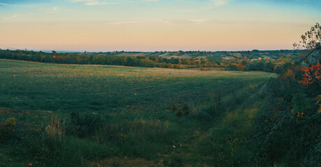 The village of Vladimirci in Serbia in autumn