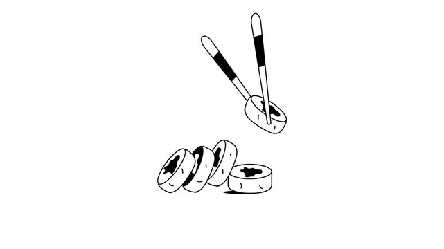 Fresh sushi rolls, a delight for Japanese cuisine