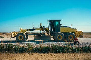 Works on highway construction in Serbia