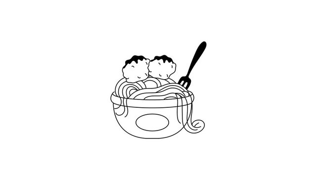 Bowl of spaghetti topped with sauce, a comforting meal